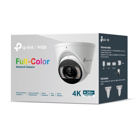 TP-Link VIGI Insight 8MP 4K S485 Turret Full-Colour Fixed Lens Camera 2.8mm