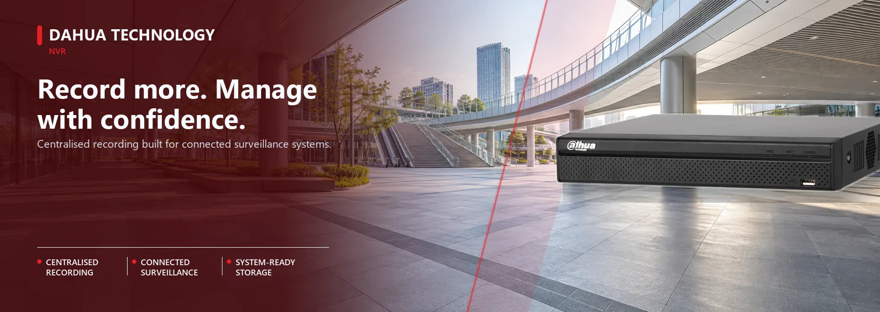 Dahua NVRs product shown in a Security Australia surveillance setting.