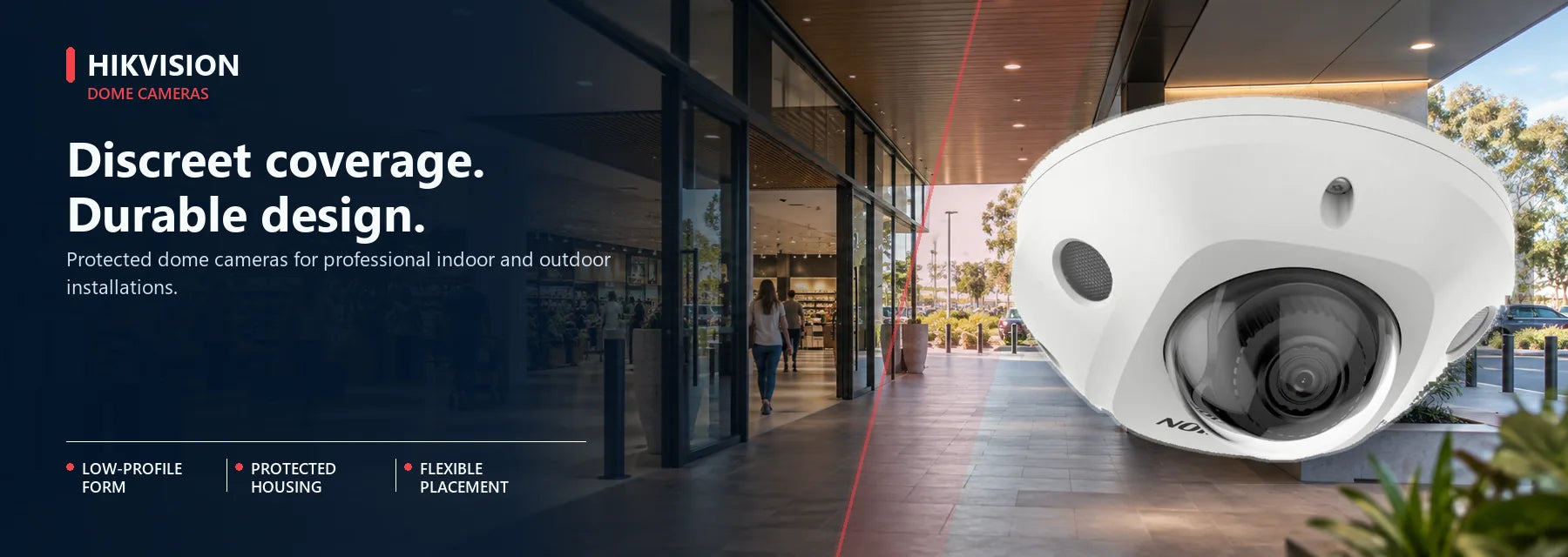 Hikvision dome shown in a relevant Australian property setting.