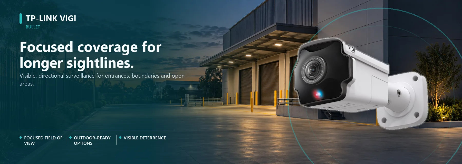 TP-Link VIGI Bullet Cameras product shown in a Security Australia surveillance setting.