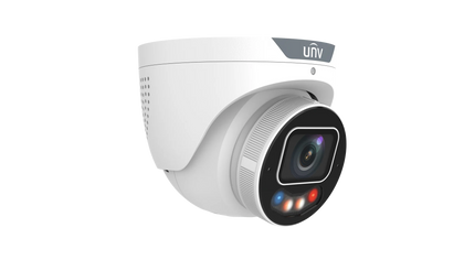 Uniview IPC3638SE-ADZKMC-WP-I1 8MP Tri-Guard AI Turret Camera, Varifocal Dual-Light, Active Deterrence