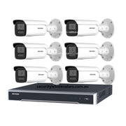 Hikvision 6MP AcuSense CCTV Kit - 6x Darkfighter Bullet Cameras (DS-2CD2T66G2H-2I) + 8CH PoE NVR with 4TB (DS-7608NI-M2/8P)