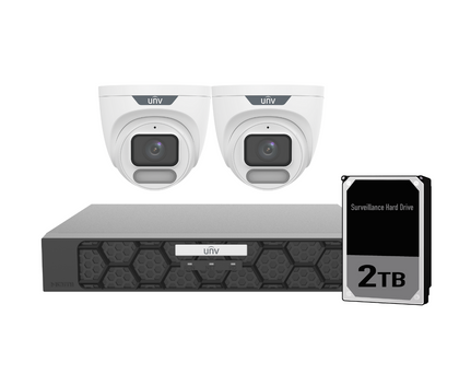 Uniview UNV Acutrack Owlview 2 x 8MP Triguard CCTV Kit with 2TB HDD &amp; 4CH NVR