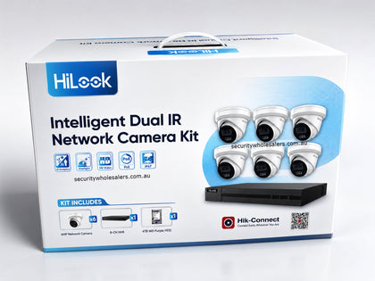 HiLook IPC-T361H-MU 6 Camera 6MP CCTV Kit with NVR-108MH-C/8P 4TB HDD