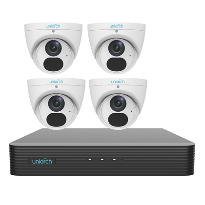 Uniarch powered by Uniview 4 x 6MP Starlight Fixed Turret Network Camera 4CH KIT