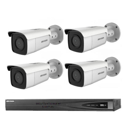 6MP 4CH Hikvision CCTV Kit: 4 x EXIR Bullet Cameras with Acusense + 4CH NVR