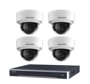 8MP 4CH Hikvision CCTV Kit: 4 x Outdoor Vandalproof Domes w/Acusense + 4CH NVR