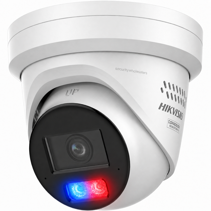 Hikvision DS-2CD2387G3-LIS2UY/SRB 8MP 4K Smart Hybrid Light ColorVu 3.0 Turret Camera Red Blue Strobe / Speaker