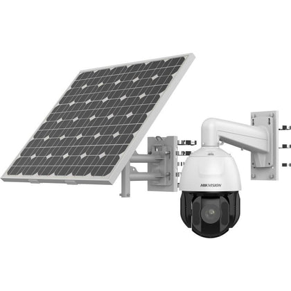 Hikvision DS-2DE5425IWG-K/4G 4MP 4G Solar PTZ Camera, 25x, 256GB, Includes Solar Panel, Battery, IR, IP66