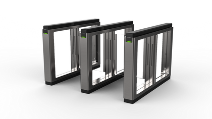 Hikvision DS-K3B801BX-L/MPg-Dp90 Swing Barrier Left Lane 900mm, 2 Way Mifare, People Count
