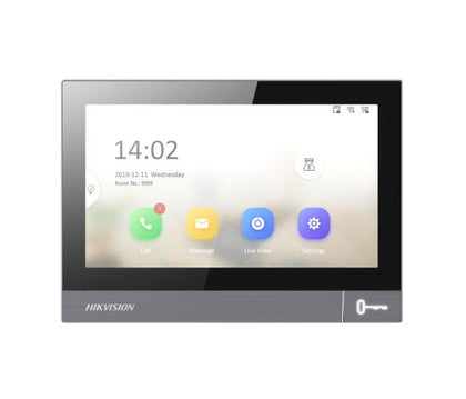 Hikvision DS-KH8381-WTE1/Flush 8 Series Indoor Station with 7-inch IPS Touchscreen, PoE, Hik-Connect & Flush Mount Support