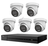 HiLook by Hikvision 6MP 8CH CCTV Kit - 5 x IP IPC-T262H-MU Turret Cameras + 8CH NVR