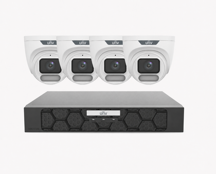Uniview UNV Acutrack Owlview 4 x 6MP Smart CCTV Kit; 8CH NVR - NO HDD included