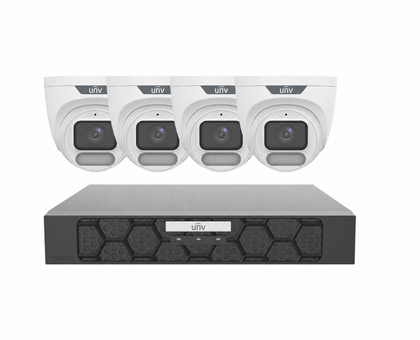 Uniview UNV Acutrack Owlview 4 x 8MP Smart CCTV Kit 8CH NVR - NO HDD included
