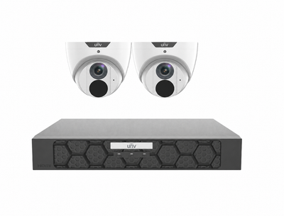 Uniview UNV 2 x 6MP Easystar AI CCTV Kit; NVR - NO HDD included