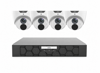 Uniview UNV 4 x 8MP Easystar AI CCTV Kit; 8CH NVR - NO HDD included