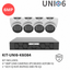 Uniview UNV Acutrack UNI6 4 x 6MP AI Security Camera Kit & 8CH NVR - NO HDD included