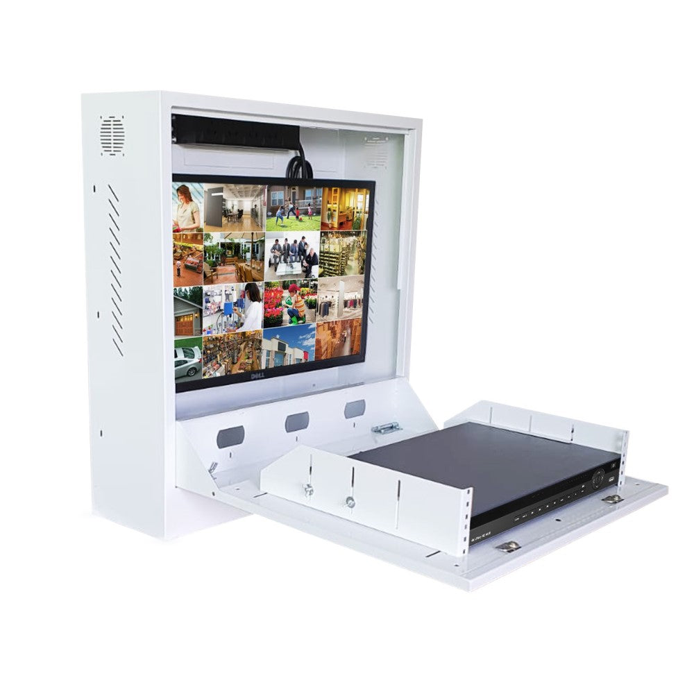Slimline Security Cabinet for Indoors - Secure Wall Steel Cabinet 2RU ...