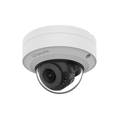 Hanwha QNV-C9011R 8MP Outdoor AI Vandal Dome Camera, H.265, 20m IR, IK10, 3mm Lens
