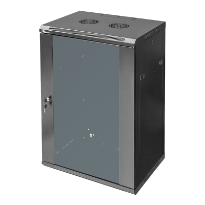 Single Line Wall Rack X2 Racks, 18RU Single Section Wall Mounted Cabinet, 600 (W) x 450 (D ...