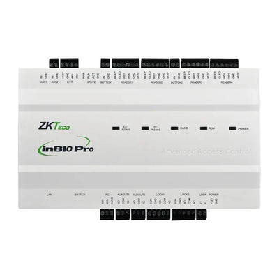 ZKTeco ZK-INBIO260PRO 2-Door Network Controller Panel, Support 4 (RS485 Readers) / 4 (Wiegand Readers) Cardholders Capacity (60,000) Fingerprint Capacity (20,000) with 6 Inputs & 4 Outputs