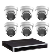 8MP Hikvision Colorvu 3.0 HYBRID CCTV Kit: 6 x Liveguard Gen 3 Cameras + 8CH M Series NVR / 4TB