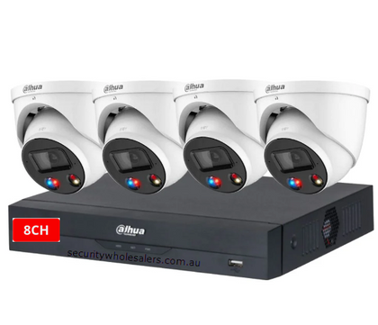 Dahua 4 x 8MP TIOC with SMD4.0 DH-IPC-HDW3849H-AS-PV-ANZ Turret Kit 8CH NVR