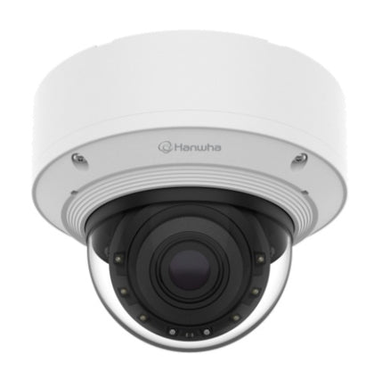 Hanwha Vision PND-A9082RV 8MP AI Indoor Dome Camera with 5.9–13.3mm Motorized Varifocal Lens, 60m WiseIR, Extreme WDR, 2x SD Slots, IK10 & IP52