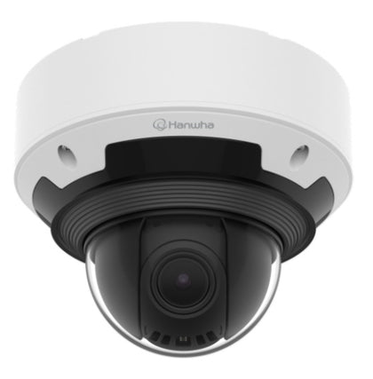 Hanwha Vision PNV-A7082RZ 4MP AI Outdoor Vandal Dome Camera with 4.6–9.35mm Motorized Varifocal Lens, 30m WiseIR, IP66/IP67, IK11 & NEMA 4X