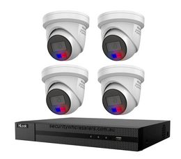HiLook by Hikvision 8MP 4K Acusense 4 Camera , 4CH NVR Kit - ACDC All in one Camera with Colour Deterrance