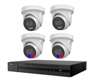HiLook Hikvision 6MP AcuSense CCTV Kit - 2x Colour Deterrence IPC-T269-MU/SL + 2x Turret IPC-T361H-MU + 8CH PoE NVR (NVR-108MH-C/8P)