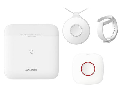 Hikvision AX PRO Duress Silent Alarm Security Kit - Control Panel, Panic Buttons