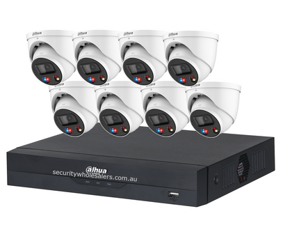 Dahua 8 x 6MP TIOC DH-IPC-HDW3649H-AS-PV-ANZ Turret Kit with 8CH AI NVR