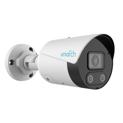 Uniarch powered by Uniview Tri-guard IPC-B1P8-AF28KC 8MP 4K Bullet Network Camera w/ Ai Filtering & LIGHT & SPEAKER