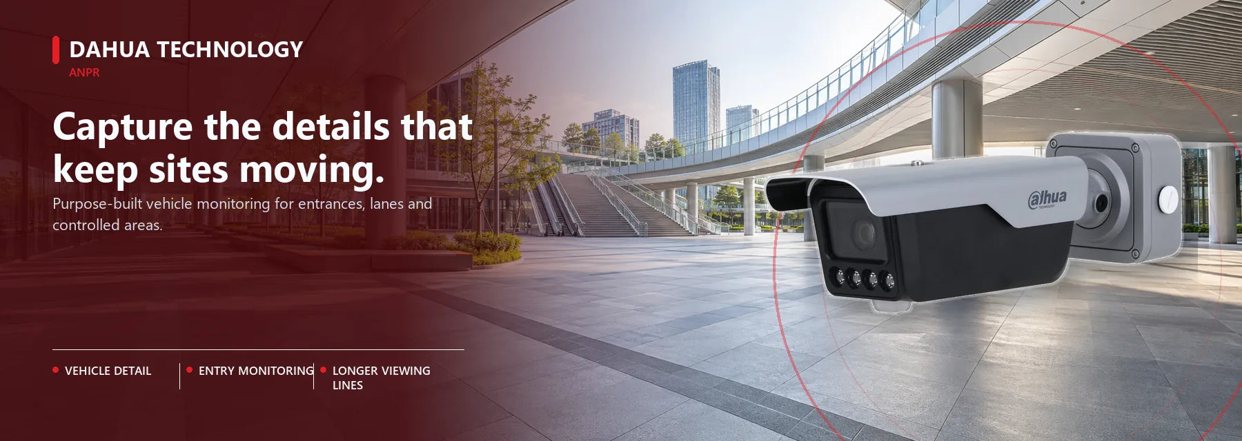Dahua ANPR cameras (Automatic Number Plate Recognition) product shown in a Security Australia surveillance setting.