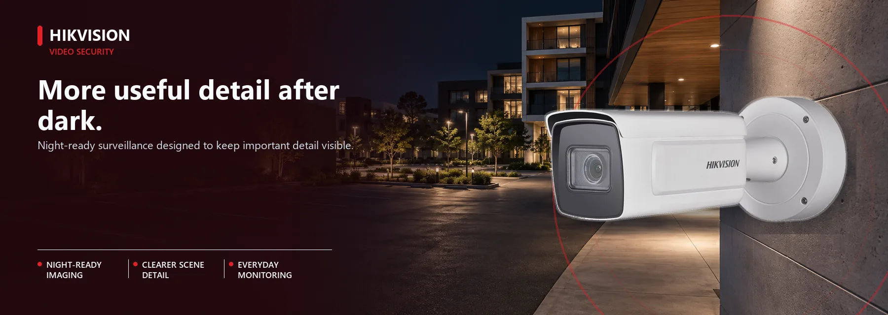 Hikvision Lightfighter product shown in a Security Australia surveillance setting.